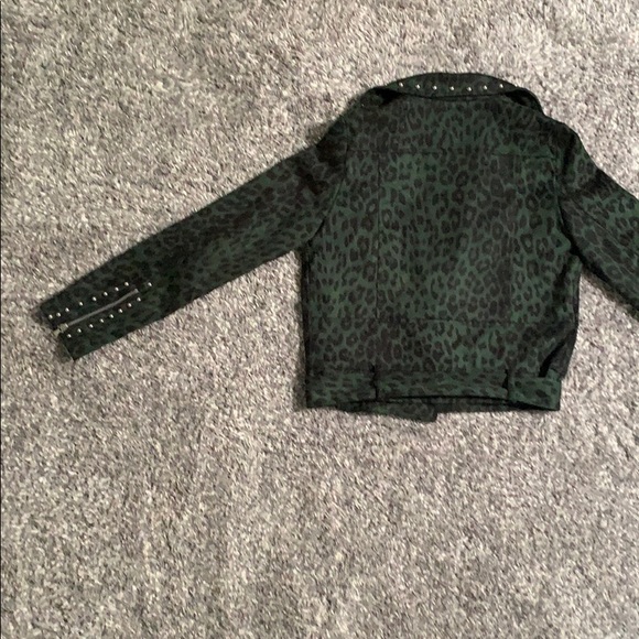 Nasty Gal Leopard Moto Jacket with Studs - Picture 11 of 16